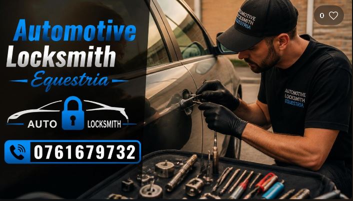 24/7 mobile automotive locksmith in Equestria, Pretoria East, specializing in emergency car lockouts, transponder key programming, and on-site ignition repairs for all vehicle makes.