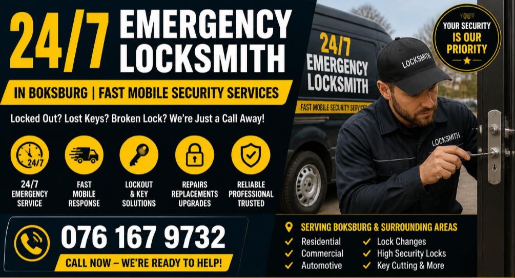 Boksburg Locksmith - 0761679732