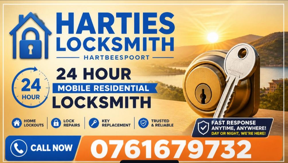 Professional residential locksmith providing emergency house lockout and lock installation services in Hartbeespoort