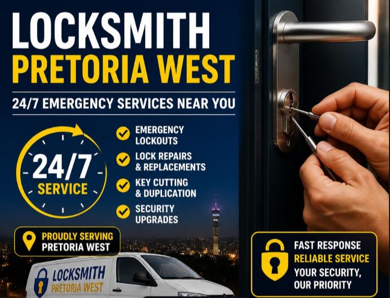 Professional mobile locksmith providing 24/7 emergency security and key services in Pretoria West.