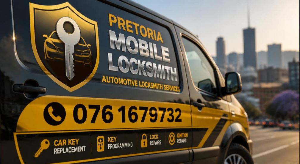 Mobile automotive locksmith providing emergency car lockout and key replacement in Pretoria