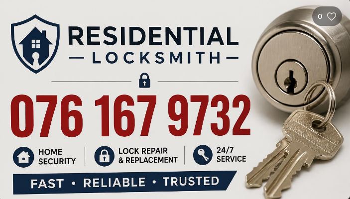 Professional residential locksmith providing 24/7 emergency door unlocking, lock repairs, and home security installations in Pretoria.