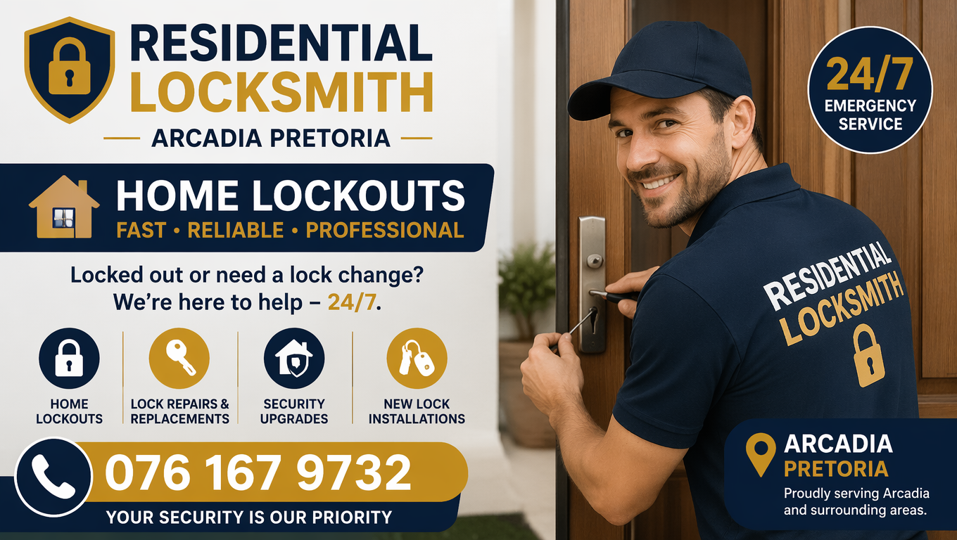 Residential Locksmith in Arcadia Pretoria